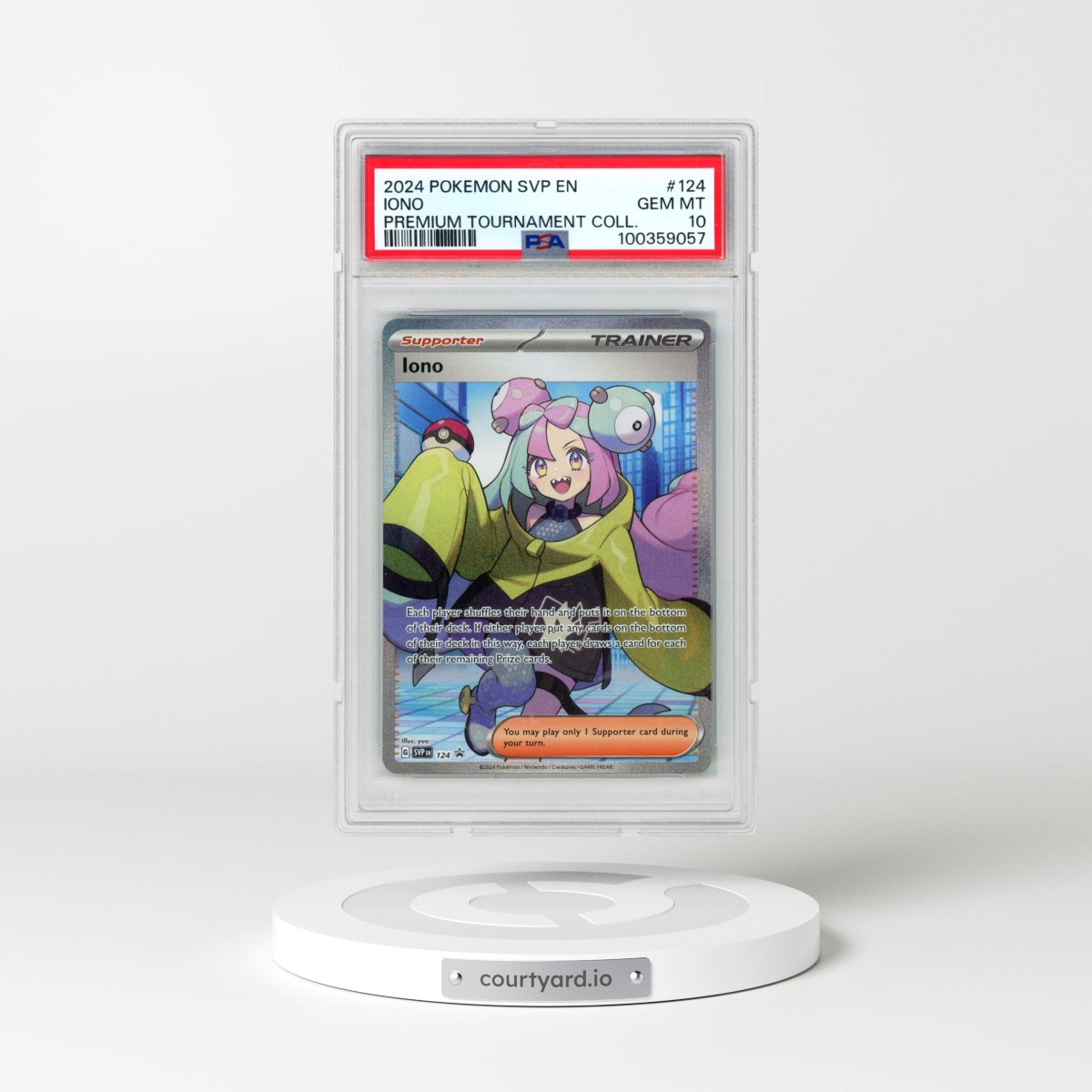 2024 Pokémon Svp EN-SV Black Star Promo #124 Iono - Iono Premium Tournament Collection (PSA 10 GEM MINT)