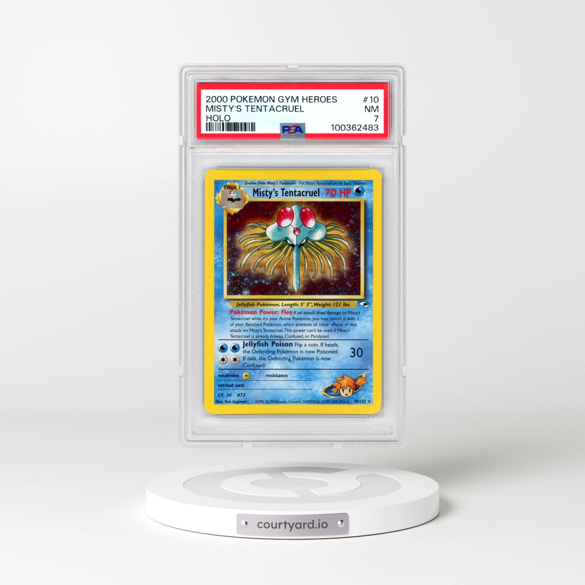 2000 Pokémon Gym Heroes #10 Misty's Tentacruel - Holo (PSA 7 NM)
