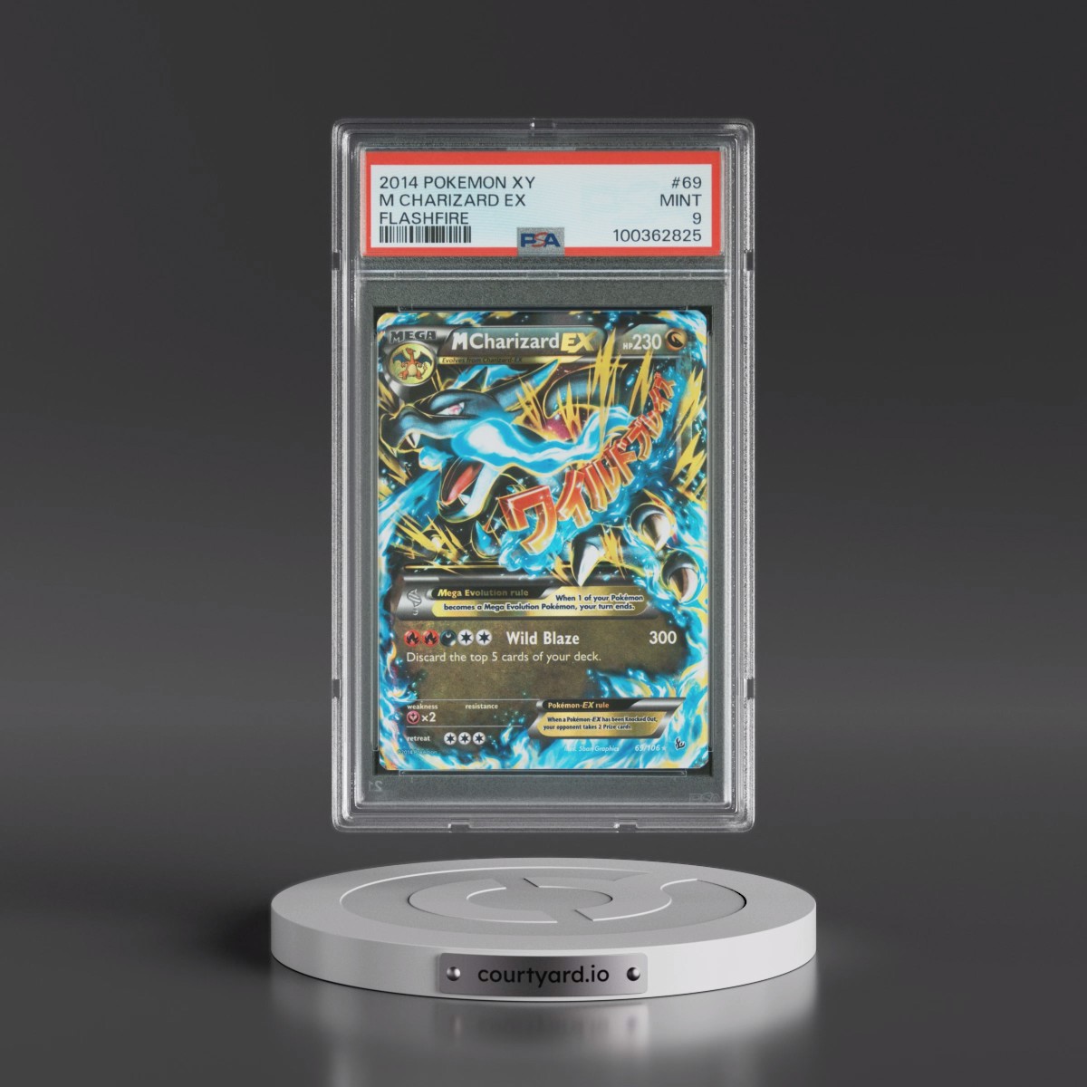 2014 Pokémon XY Flashfire #69 M Charizard EX - Holo (PSA 9 MINT)