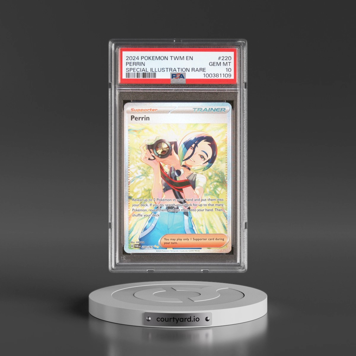 2024 Pokémon Twm EN-Twilight Masquerade #220 Perrin - Special Illustration Rare (PSA 10 GEM MINT)