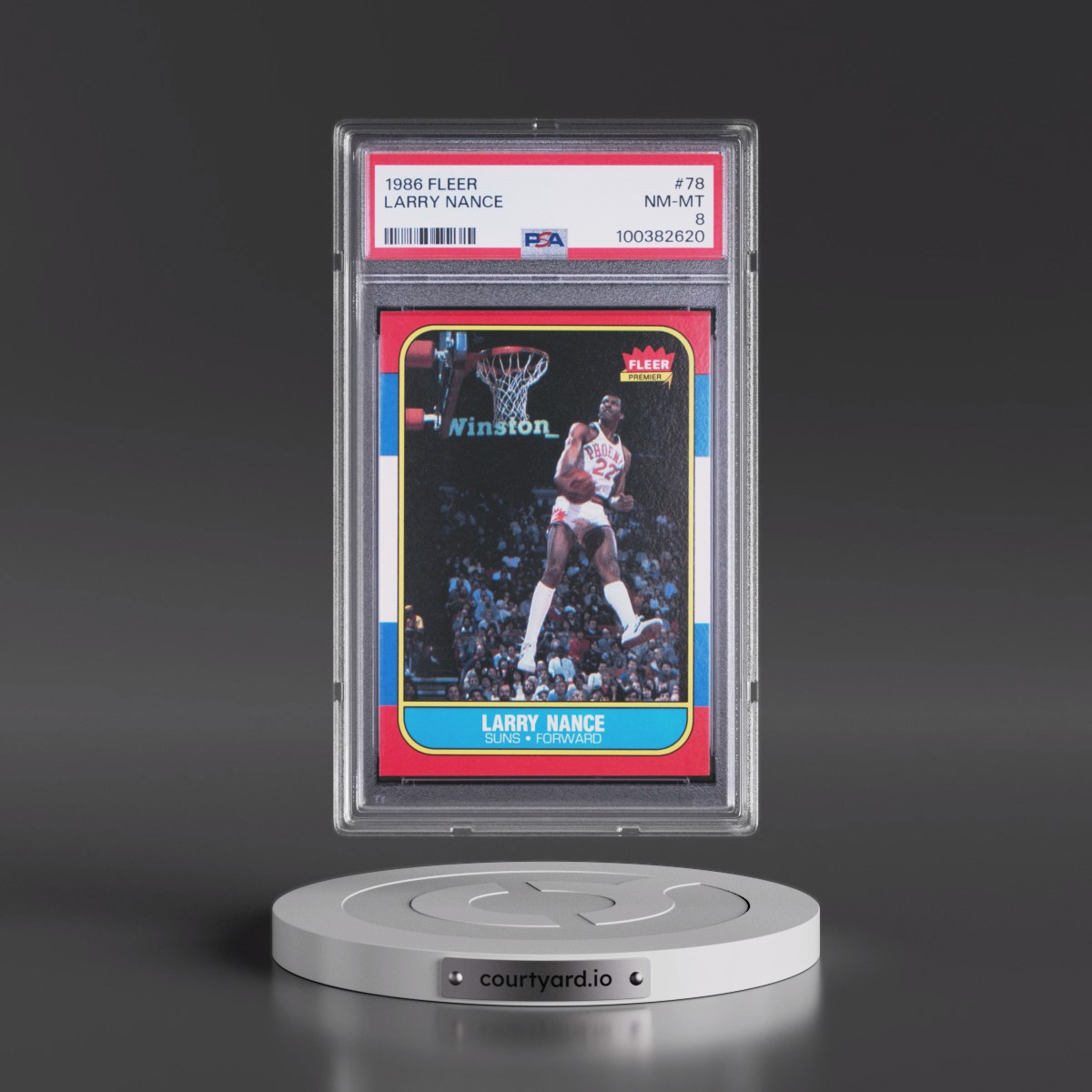 1986 Fleer Larry Nance #78 PSA 8