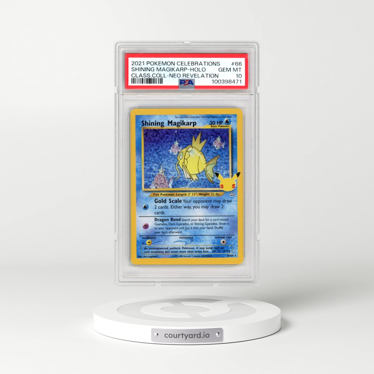 2021 Pokémon Celebrations Classic Collection #66 Shining Magikarp - Holo Holo (PSA 10 GEM MINT)