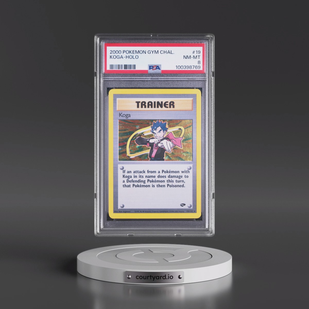 2000 Pokémon Gym Challenge #19 Koga - Holo (PSA 8 NM-MT)