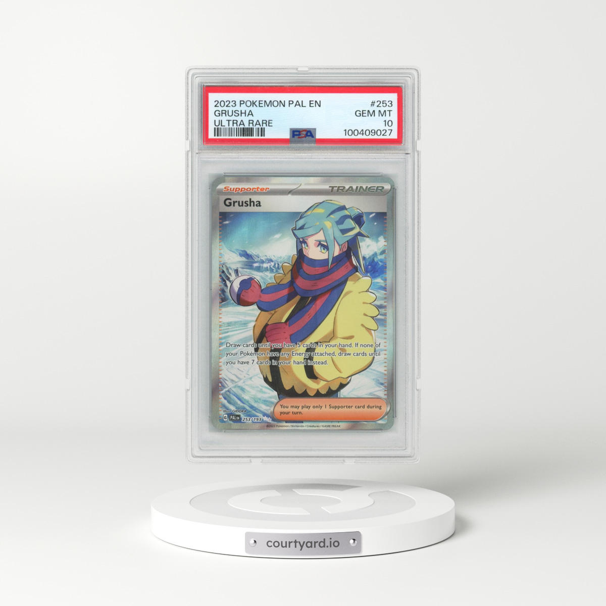 2023 Pokémon Pal EN-Paldea Evolved #253 Grusha - Ultra Rare (PSA 10 GEM MINT)