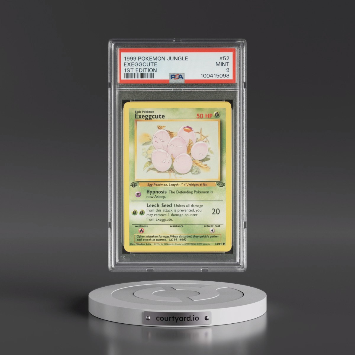 1999 Pokémon Jungle #52 Exeggcute - 1st Edition (PSA 9 MINT)