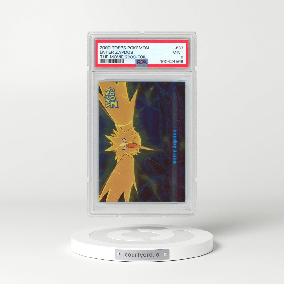 2000 Topps Pokémon the Movie 2000 #33 Enter Zapdos - Foil (PSA 9 MINT)