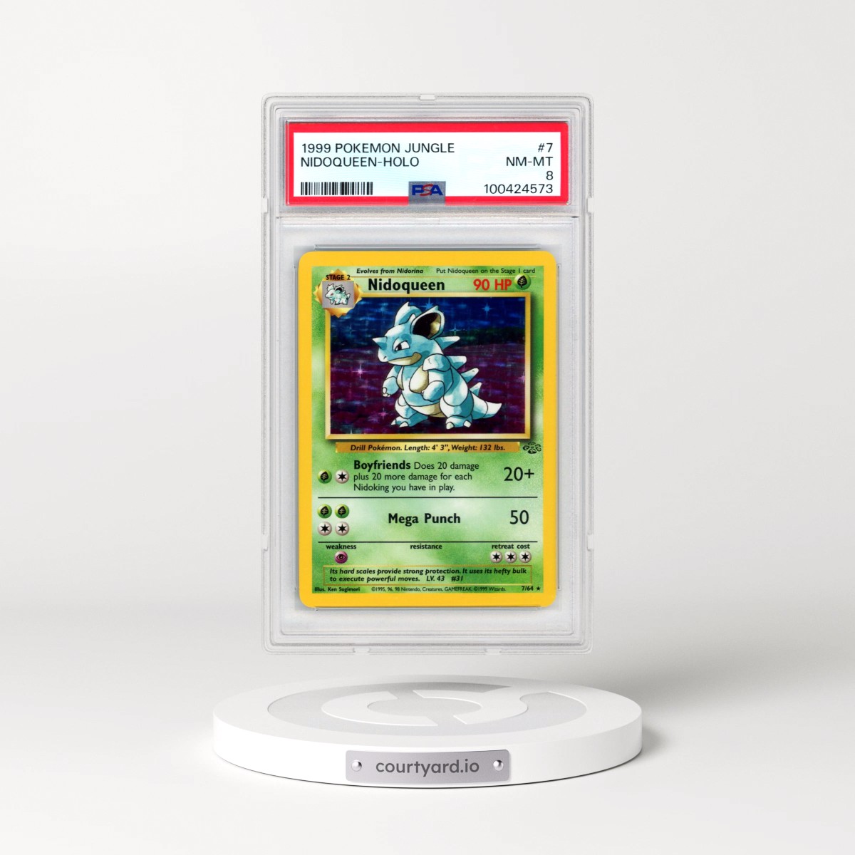 1999 Pokémon Jungle #7 Nidoqueen - Holo (PSA 8 NM-MT)