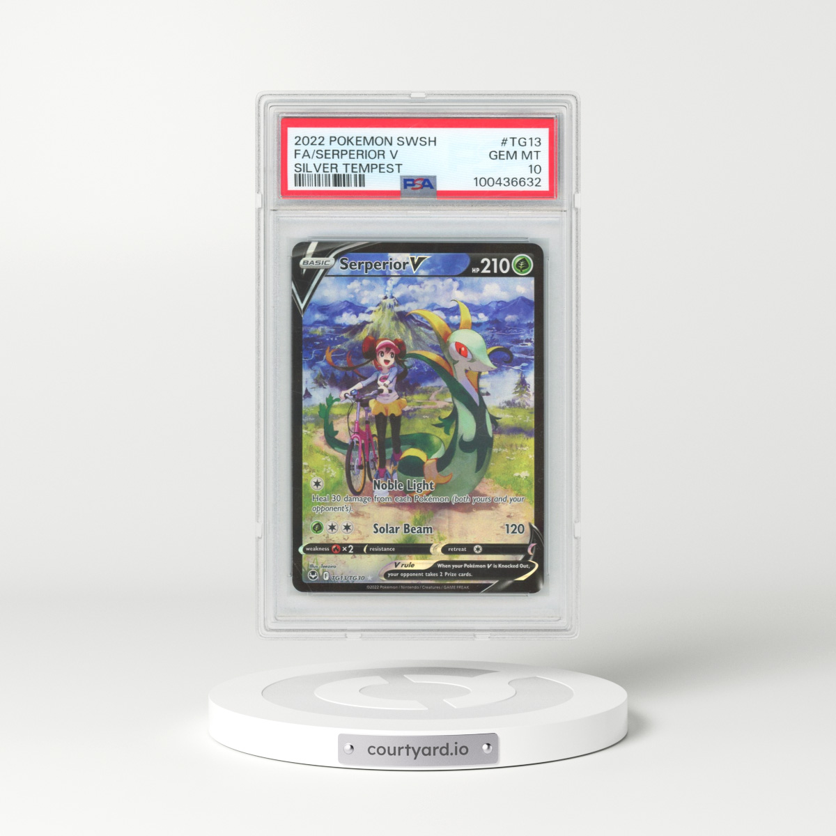 2022 Pokémon Sword & Shield Silver Tempest #TG13 Serperior V - Holo Full Art (PSA 10 GEM MINT)