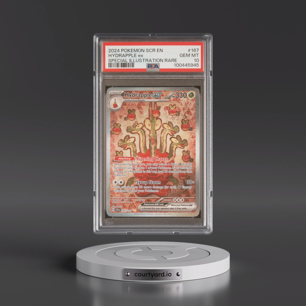 2024 Pokémon Scr EN-Stellar Crown #167 Hydrapple EX - Holo Special Illustration Rare (PSA 10 GEM MINT)
