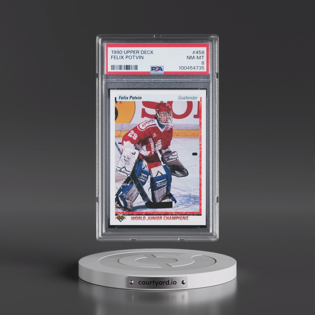 1990 Upper Deck #458 Felix Potvin (PSA 8 NM-MT)