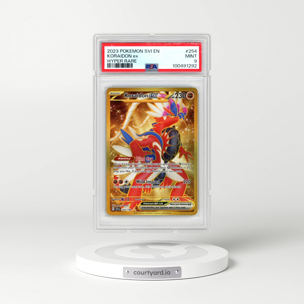2023 Pokémon Svi EN-Scarlet & Violet #254 Koraidon EX - Holo Hyper Rare (PSA 9 MINT)