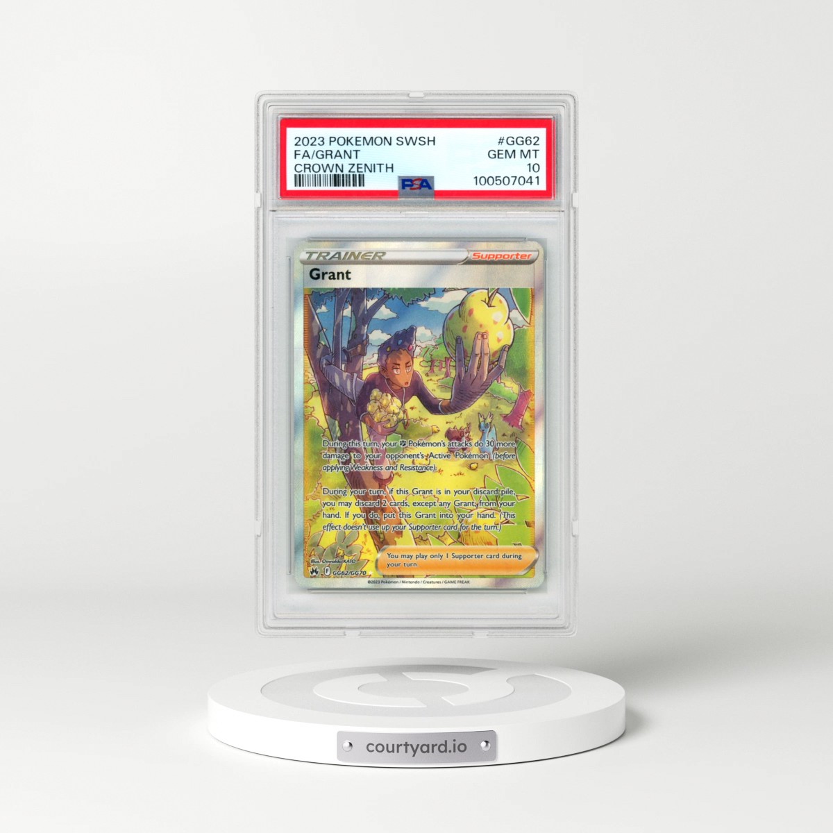 2023 Pokémon Sword and Shield Crown Zenith #GG62 Grant - Full Art (PSA 10 GEM MINT)