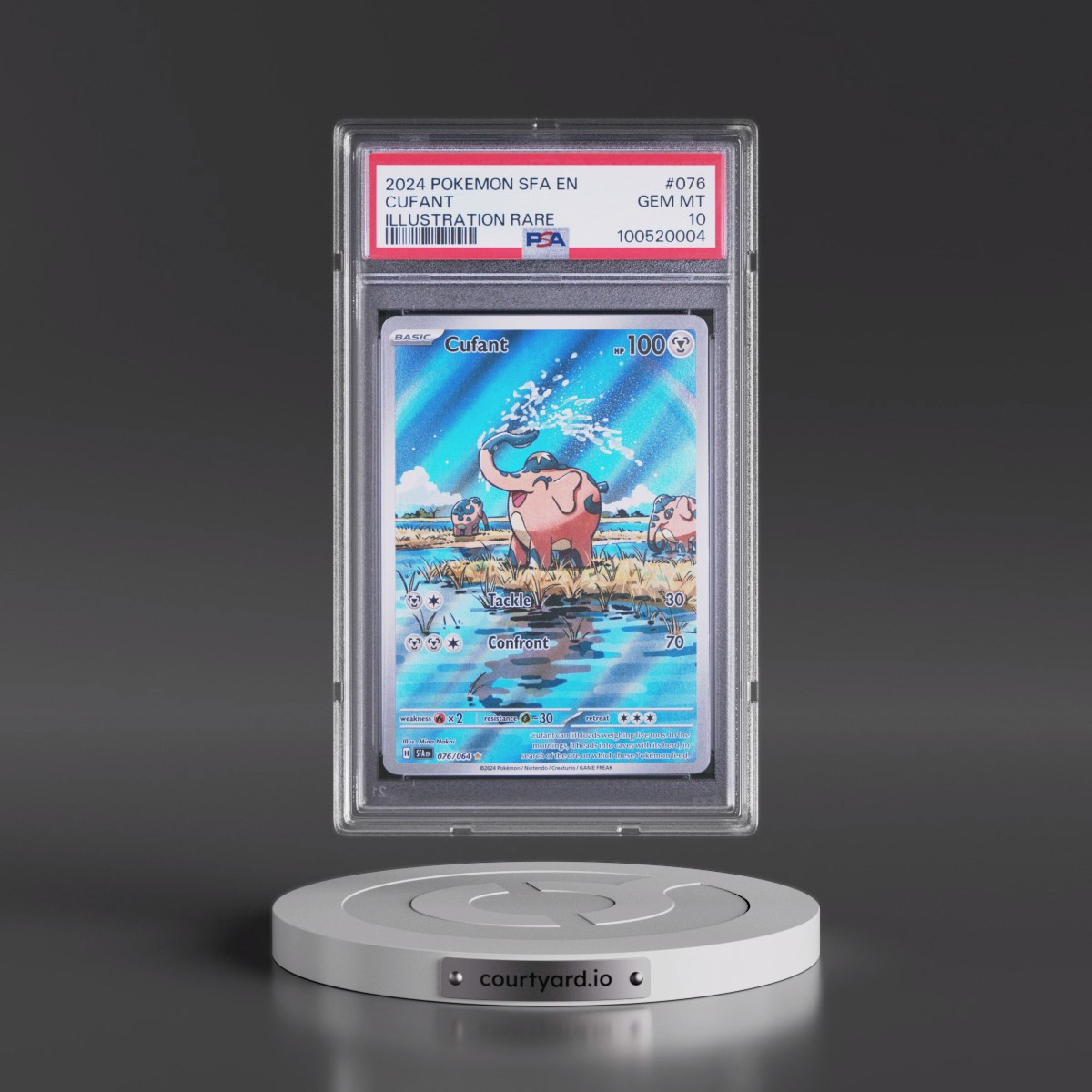 2024 Pokémon Sfa EN-Shrouded Fable #076 Cufant - Illustration Rare (PSA 10 GEM MINT)