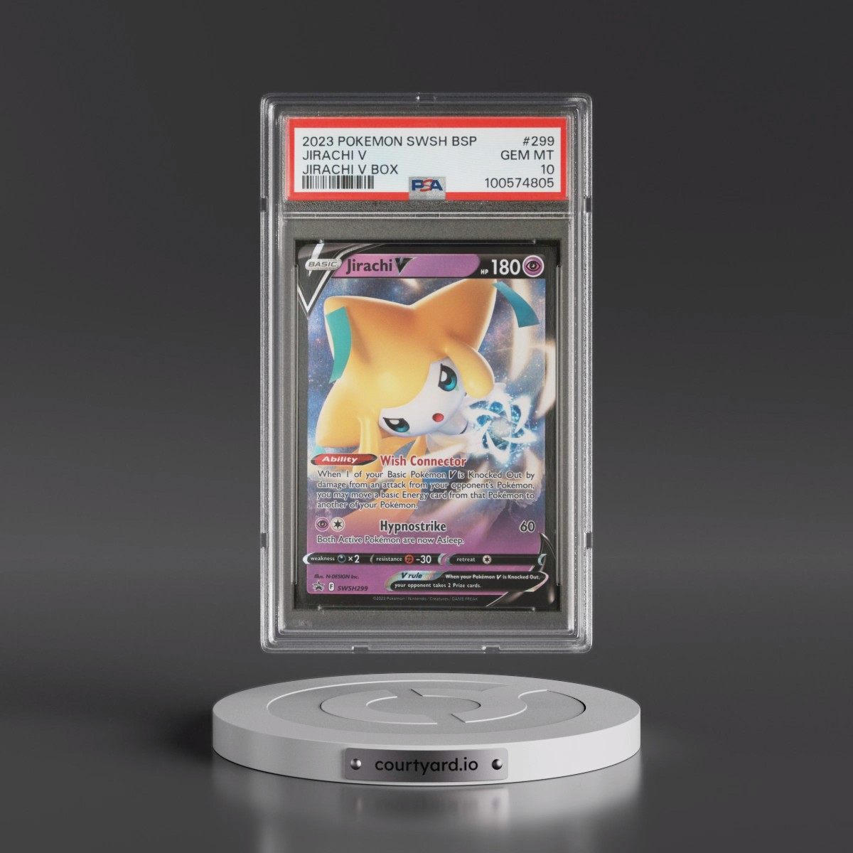 2023 Pokémon Swsh Black Star Promo #299 Jirachi V - Holo Jirachi V Box (PSA 10 GEM MINT)
