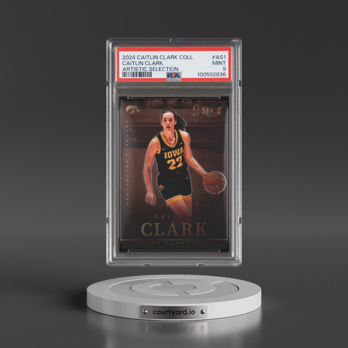 2024 Panini Caitlin Clark Collection Artistic Selection #AS1 Caitlin Clark (PSA 9 MINT)