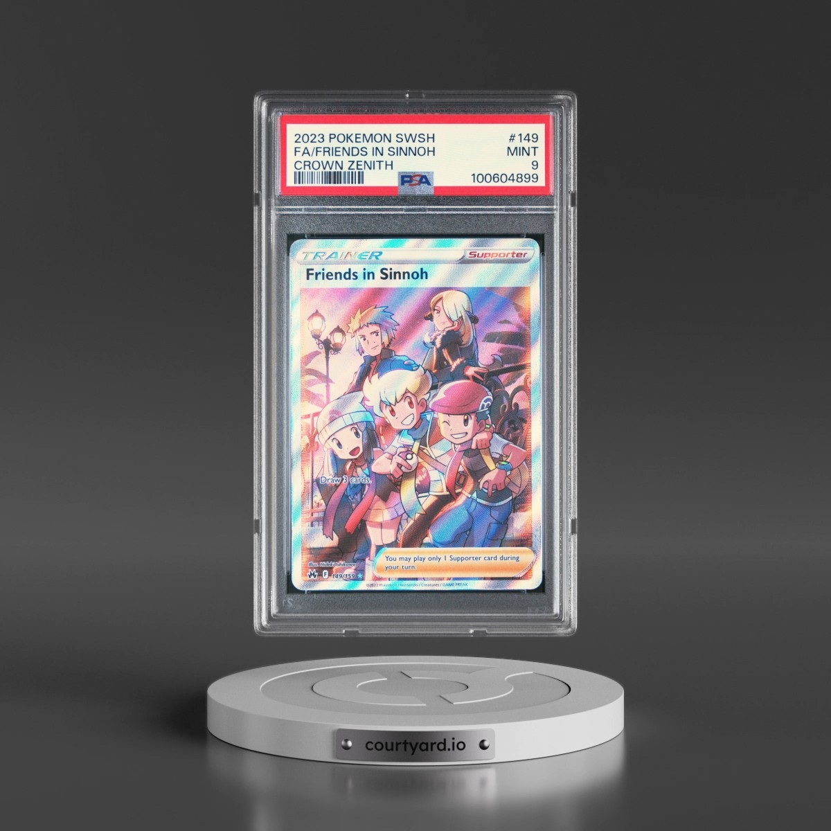 2023 Pokémon Sword and Shield Crown Zenith #149 Friends in Sinnoh - Full Art (PSA 9 MINT)