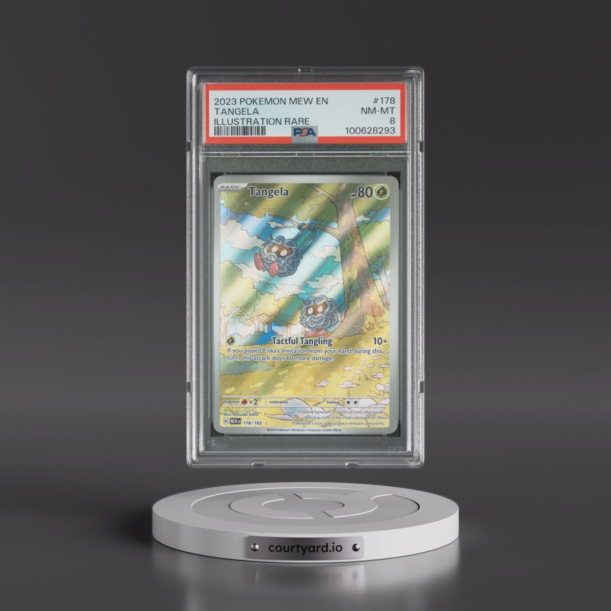 2023 Pokémon Mew EN-151 #178 Tangela - Illustration Rare (PSA 8 NM-MT)