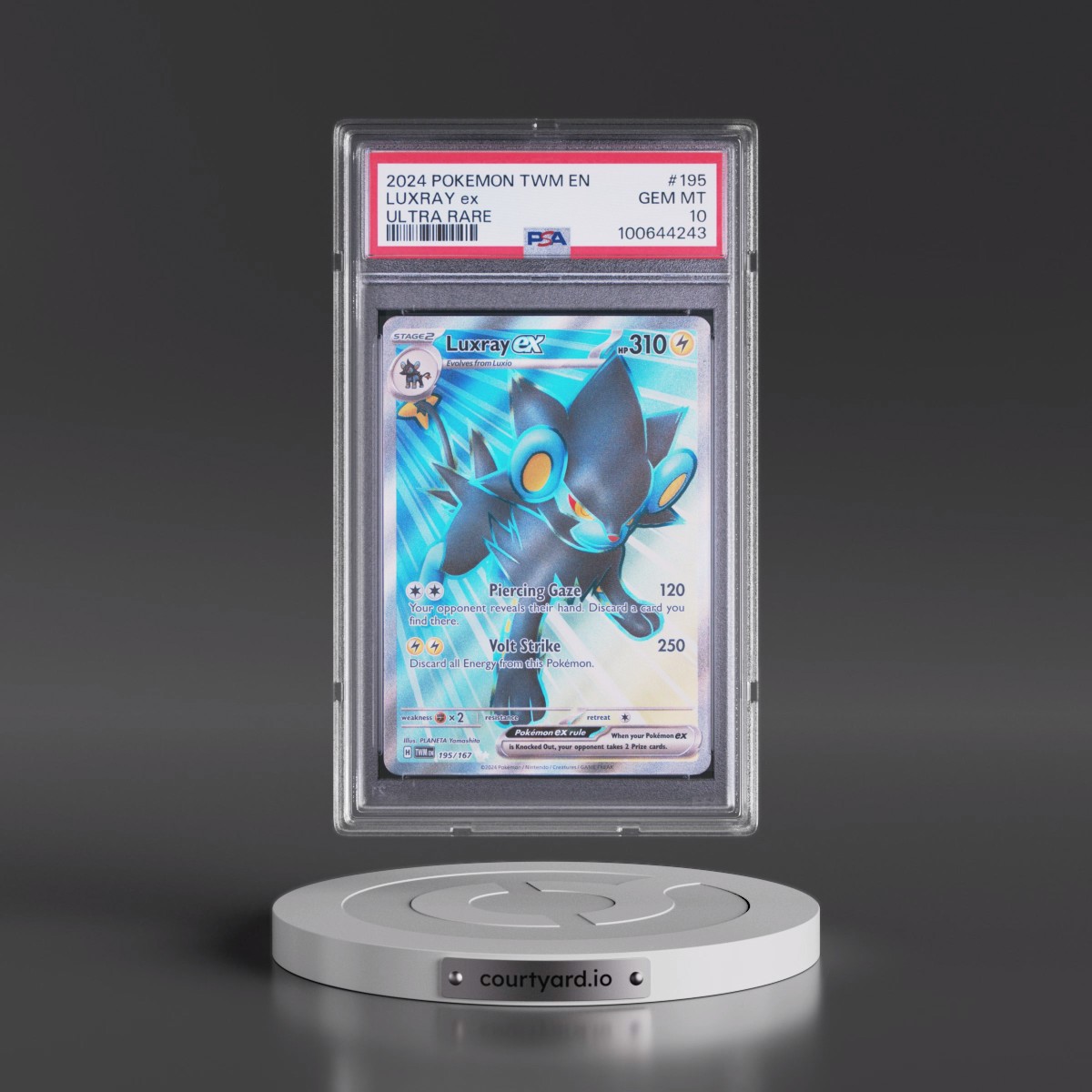 2024 Pokémon Twm EN-Twilight Masquerade #195 Luxray EX - Holo Ultra Rare (PSA 10 GEM MINT)