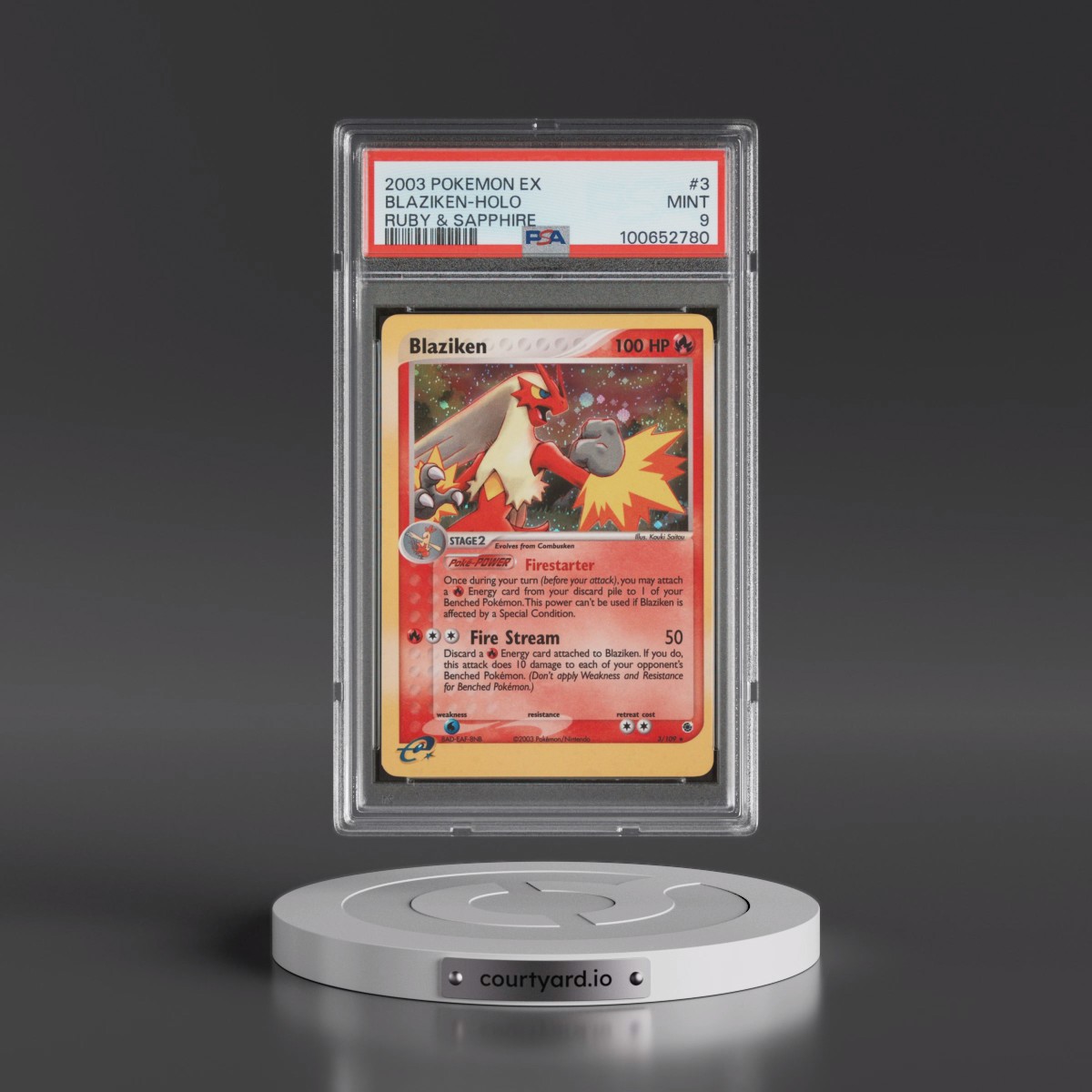 2003 Pokémon EX Ruby & Sapphire #3 Blaziken - Holo (PSA 9 MINT)