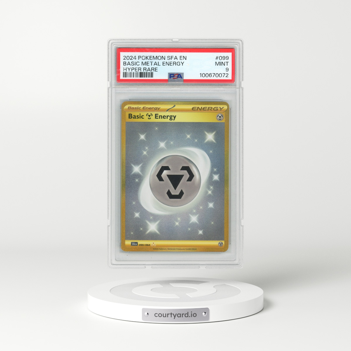 2024 Pokémon Sfa EN-Shrouded Fable #099 Basic Metal Energy - Hyper Rare (PSA 9 MINT)