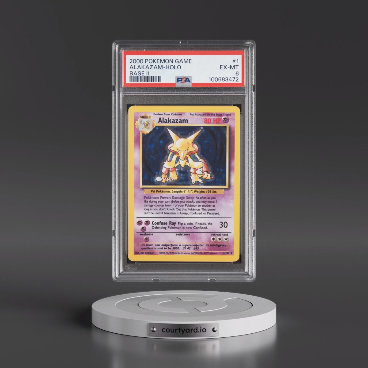 2000 Pokémon Game Base II #1 Alakazam - Holo (PSA 6 EX-MT)
