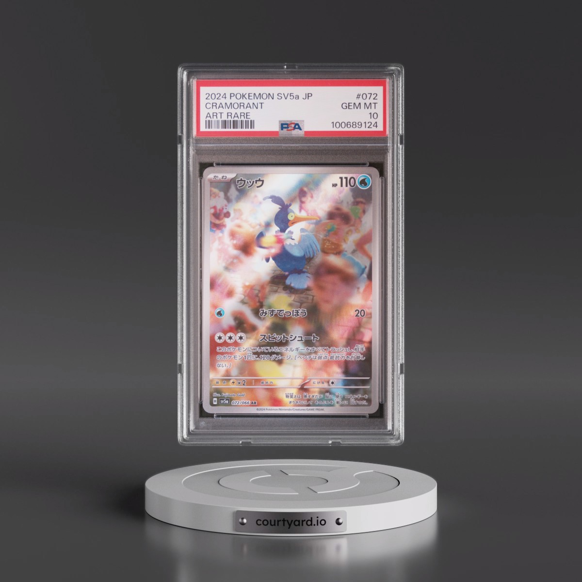 2024 Pokémon Sv5a-Crimson Haze #072 Cramorant - Art Rare (PSA 10 GEM MINT)