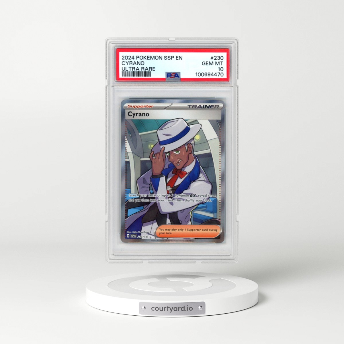 2024 Pokémon Ssp EN-Surging Sparks #230 Cyrano - Ultra Rare (PSA 10 GEM MINT)