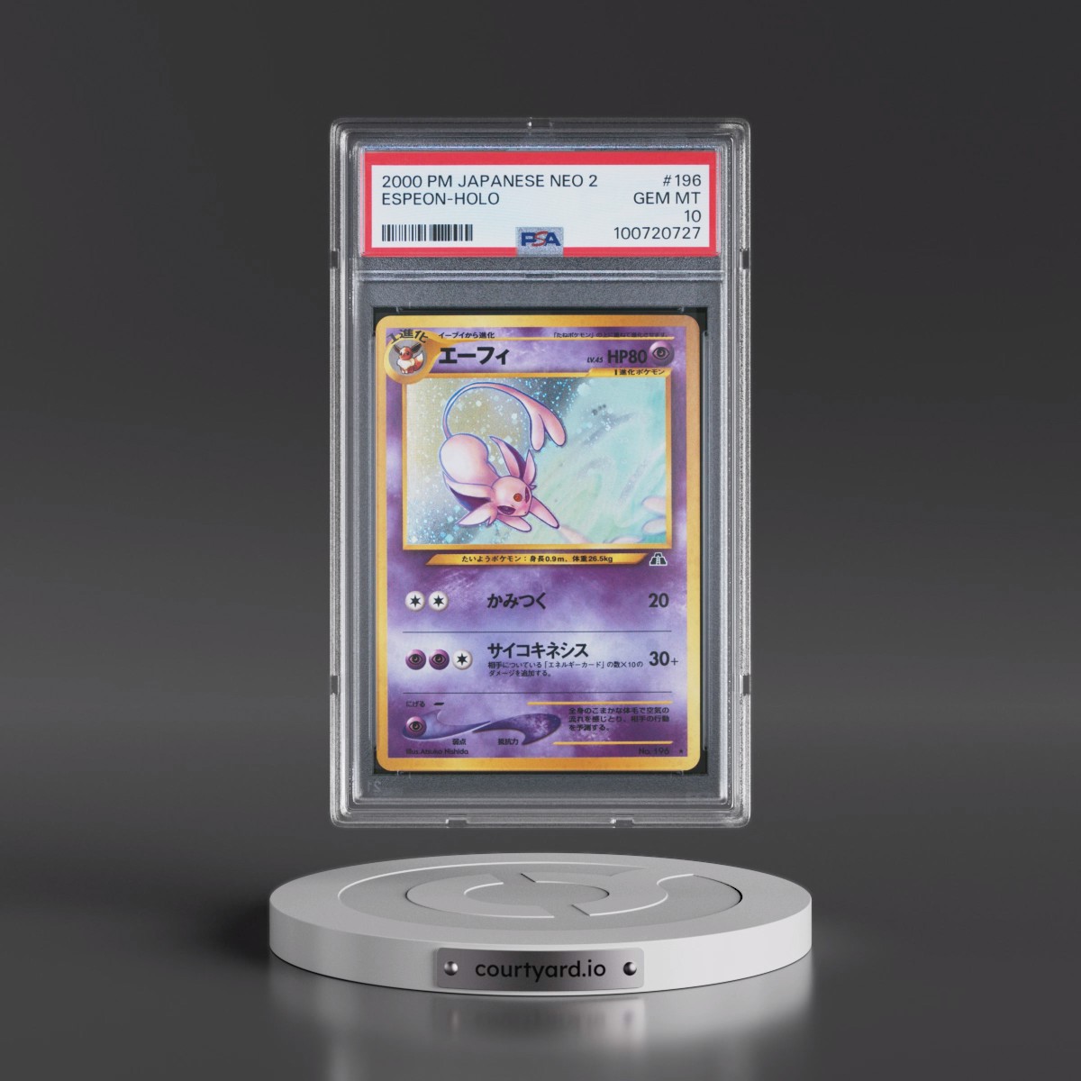 2000 Pokémon Neo 2 #196 Espeon - Holo (PSA 10 GEM MINT)
