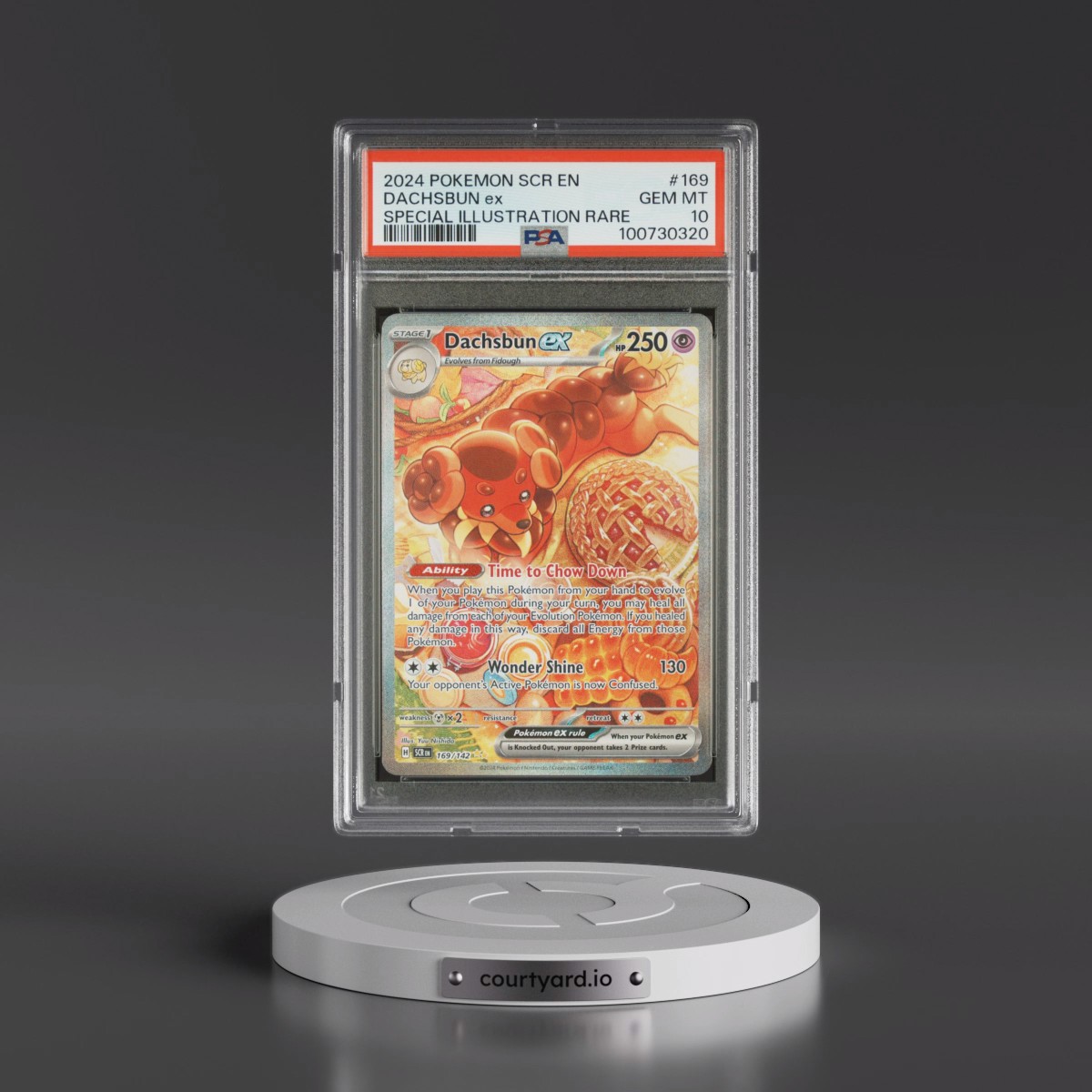 2024 Pokémon Scr EN-Stellar Crown #169 Dachsbun EX - Holo Special Illustration Rare (PSA 10 GEM MINT)