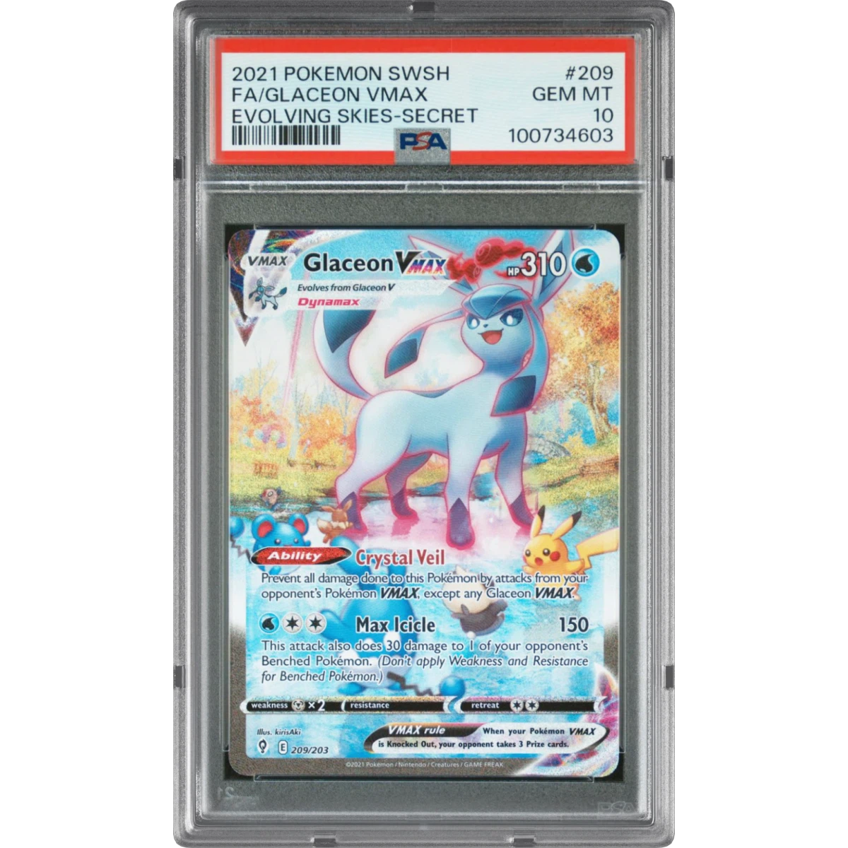 Glaceon Vmax card artwork