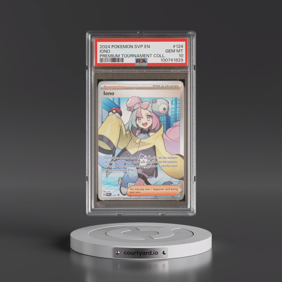 2024 Pokémon Svp EN-SV Black Star Promo #124 Iono - Iono Premium Tournament Collection (PSA 10 GEM MINT)