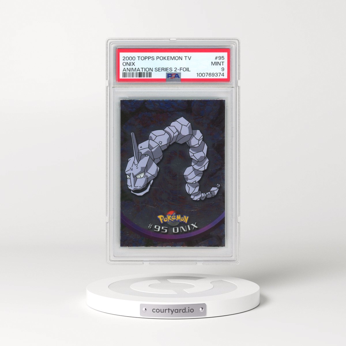 2000 Topps Pokémon TV Animation Series 2 #95 Onix - Foil (PSA 9 MINT)