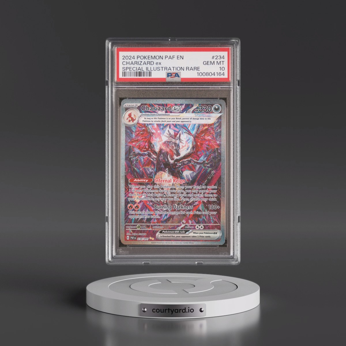 2024 Pokémon Paf EN-Paldean Fates #234 Charizard EX - Holo Special Illustration Rare (PSA 10 GEM MINT)