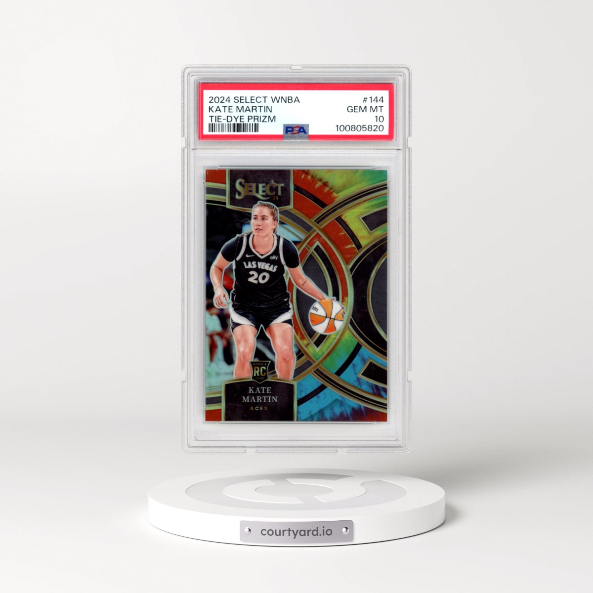 2024 Panini Select WNBA #144 Kate Martin - Tie-Dye Prizm (PSA 10 GEM MINT)