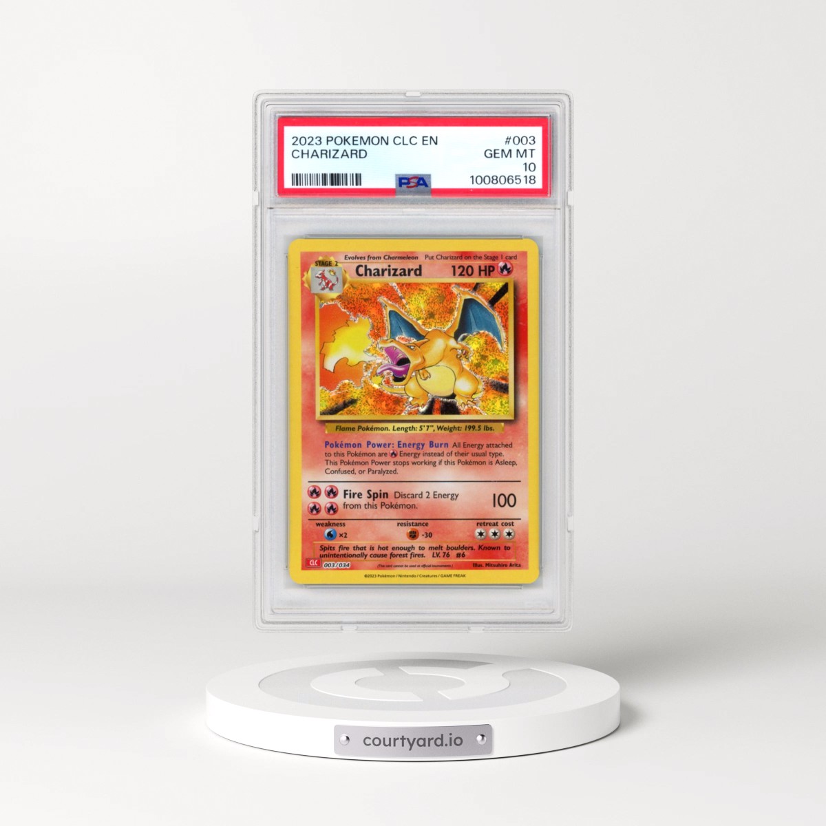 2023 Pokémon Clc-Trading Card Game Classic Charizard & HO-Oh EX Deck #003 Charizard (PSA 10 GEM MINT)