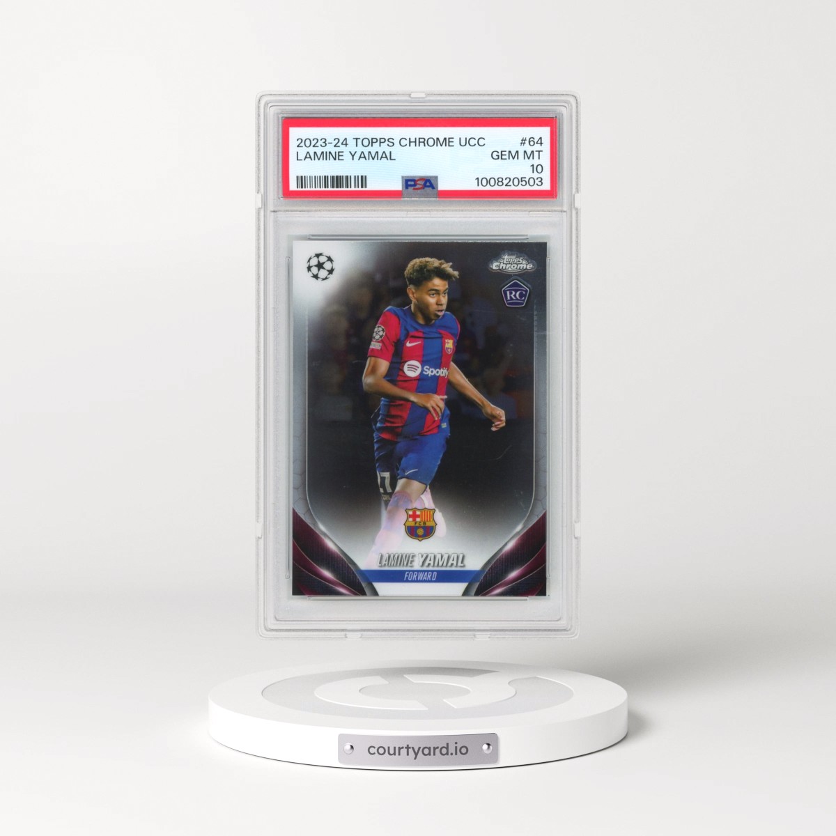 2023-24 Topps Chrome UEFA Club Competitions #64 Lamine Yamal (PSA 10 GEM MINT)