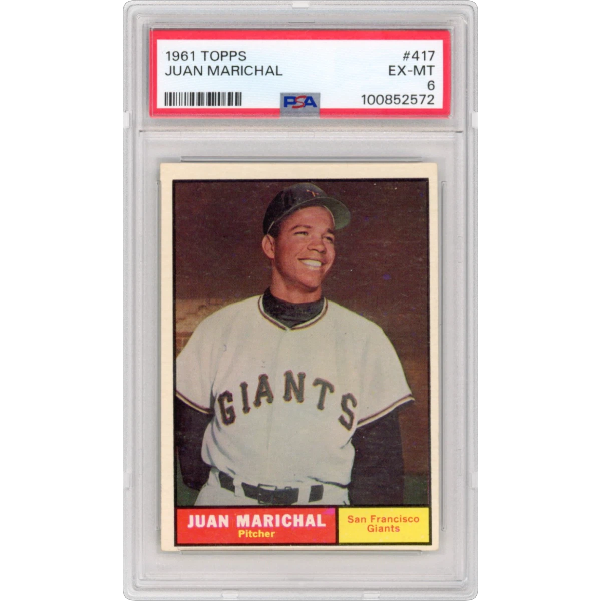 1961 Topps #417 Juan Marichal (PSA 6 EX-MT)