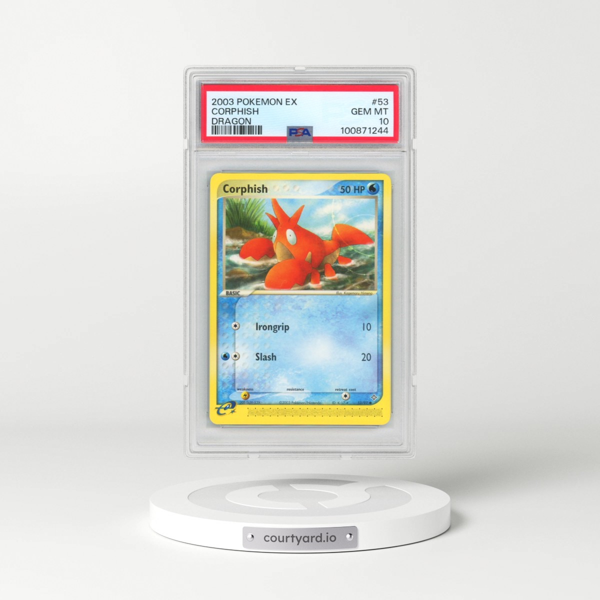 2003 Pokémon EX Dragon #53 Corphish (PSA 10 GEM MINT)