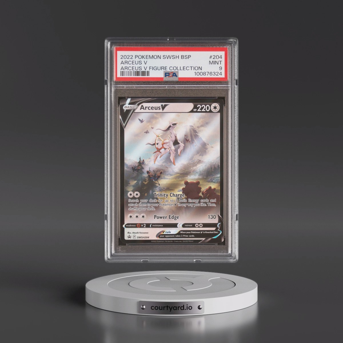2022 Pokémon Swsh Black Star Promo #204 Arceus V - Holo Arceus V Figure Collection (PSA 9 MINT)
