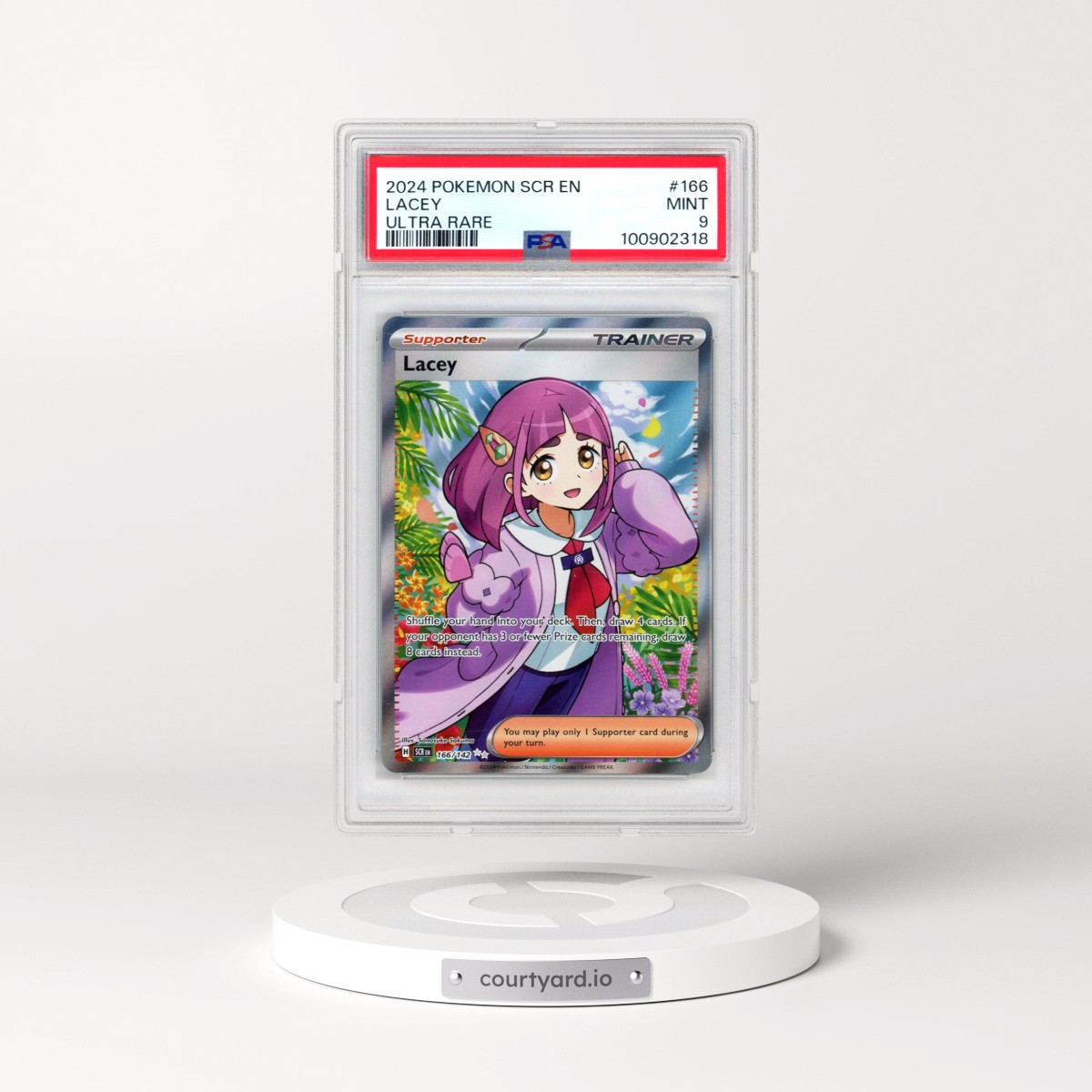 2024 Pokémon Scr EN-Stellar Crown #166 Lacey - Ultra Rare (PSA 9 MINT)