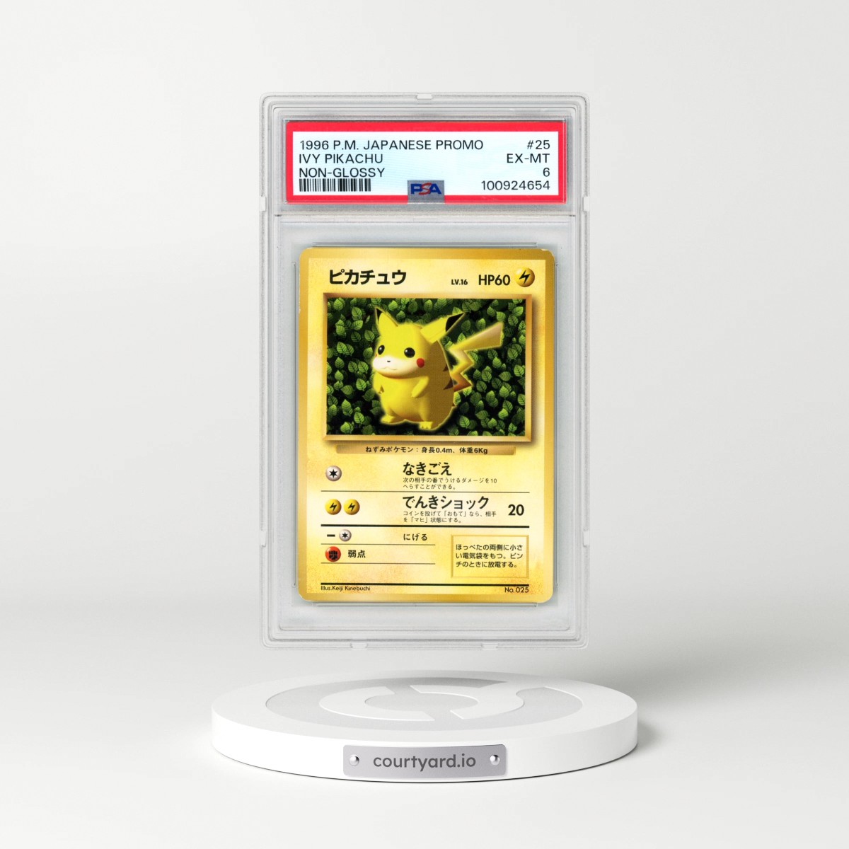 1996 Pokémon Promo #25 Ivy Pikachu - Non-Glossy (PSA 6 EX-MT)
