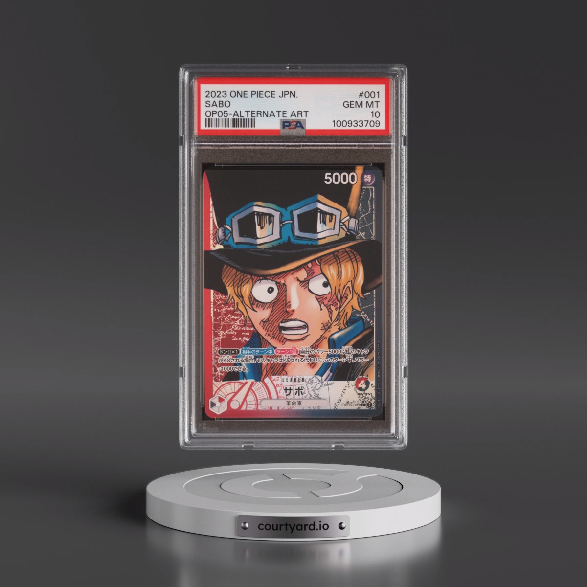 2023 One Piece Japanese OP05-Awakening of the New Era #001 Sabo - Alternate Art (PSA 10 GEM MINT)