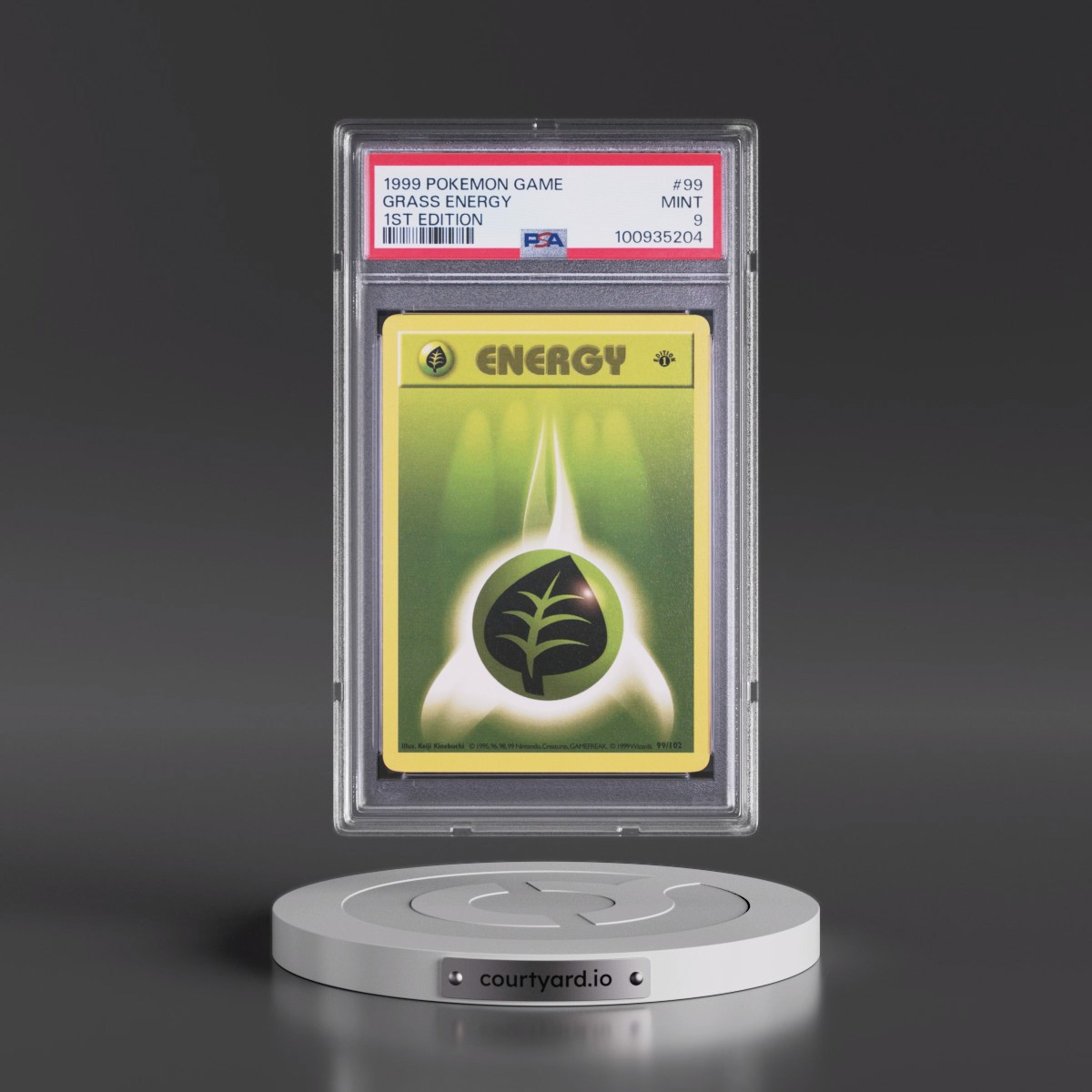 1999 Pokémon Game #99 Grass Energy - 1st Edition (PSA 9 MINT)