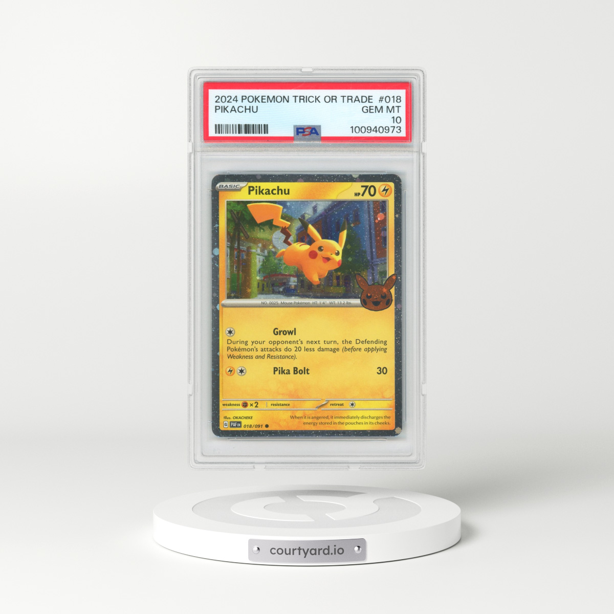 2024 Pokémon Trick or Trade #018 Pikachu (PSA 10 GEM MINT)