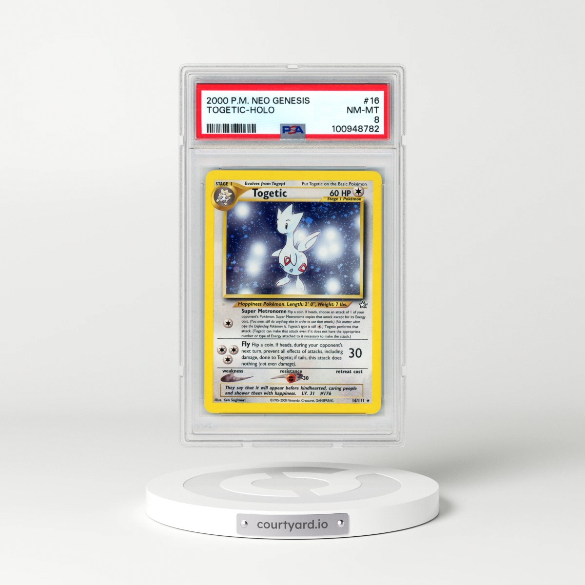 2000 Pokémon Neo Genesis #16 Togetic - Holo (PSA 8 NM-MT)