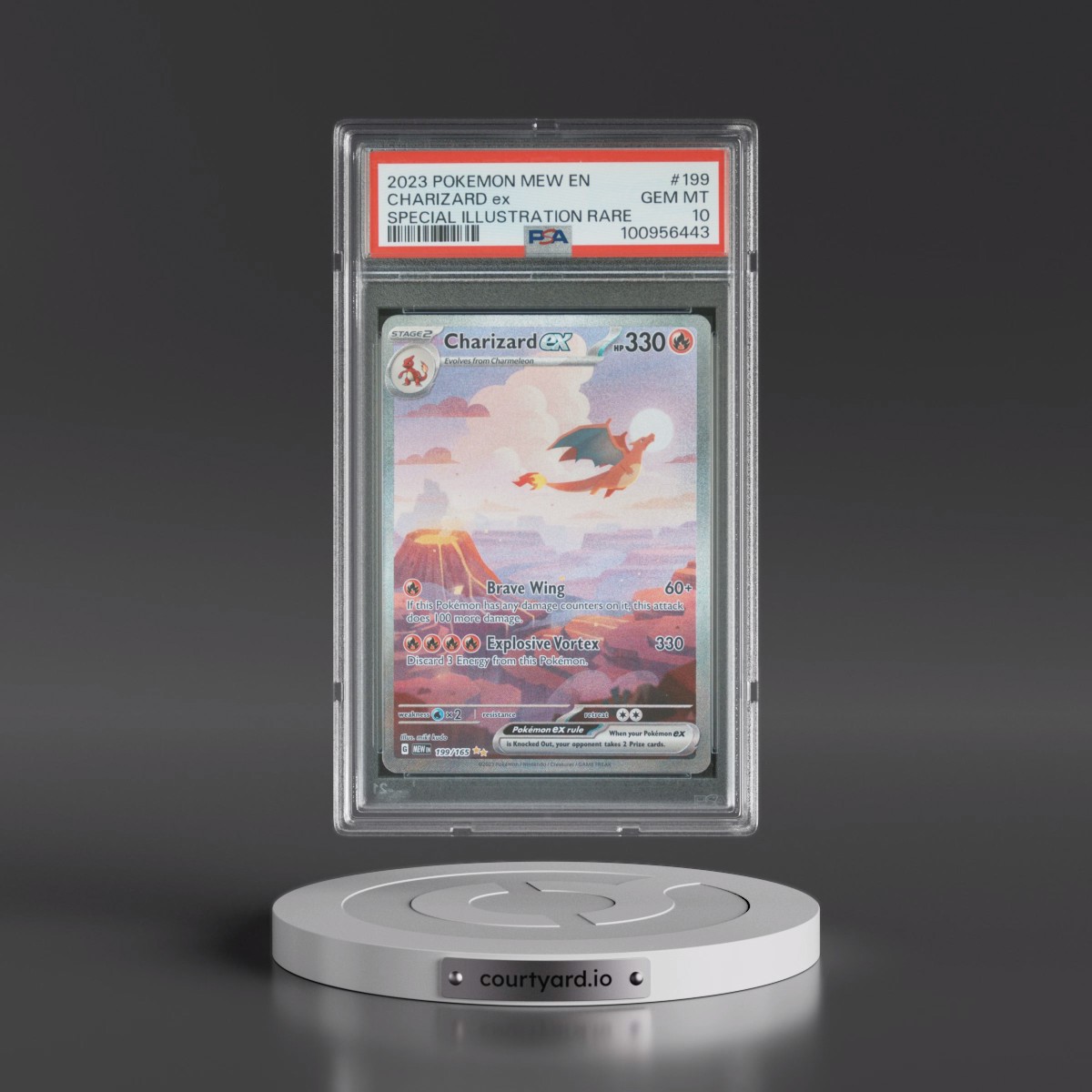 2023 Pokémon Mew EN-151 #199 Charizard EX - Holo Special Illustration Rare (PSA 10 GEM MINT)