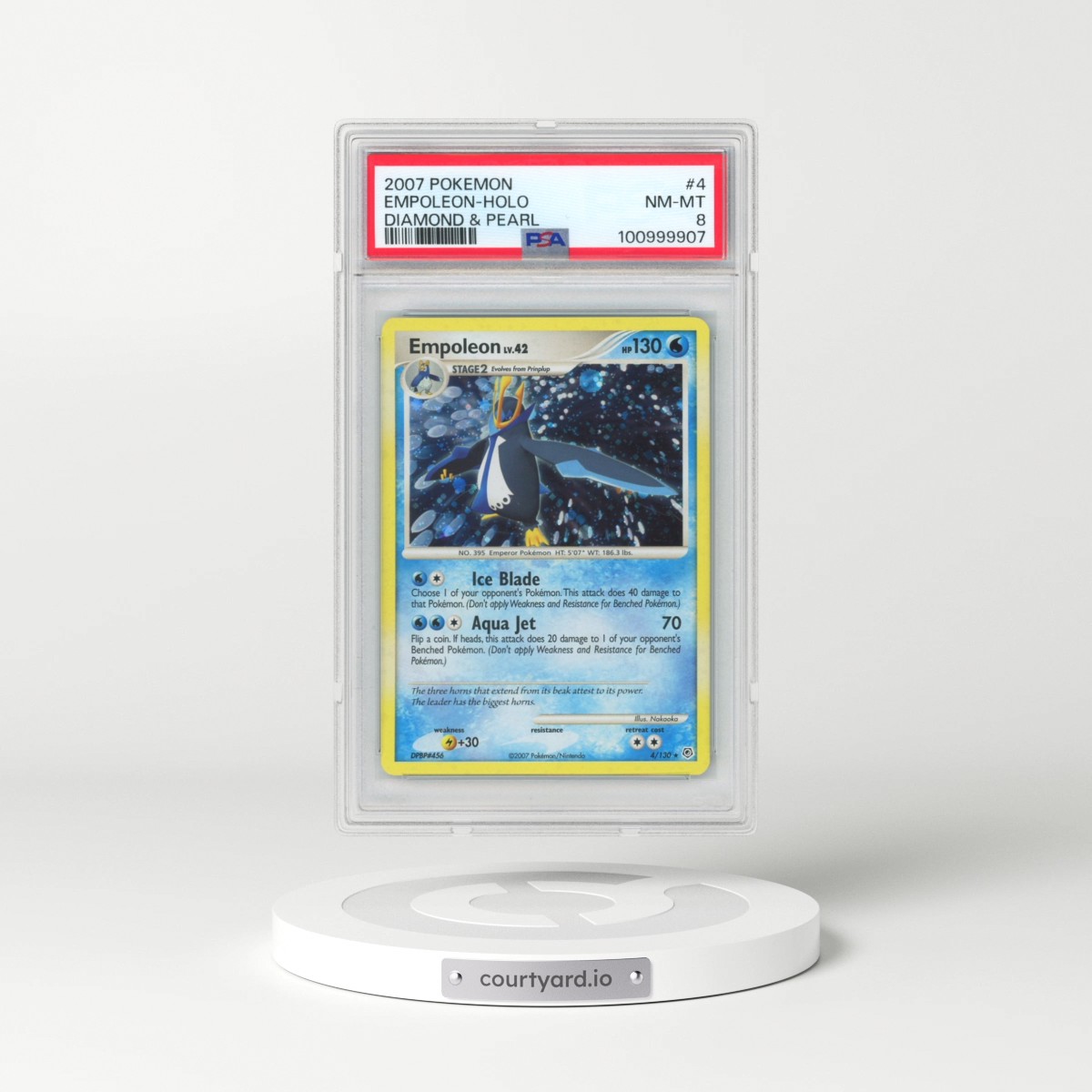 2007 Pokémon Diamond & Pearl #4 Empoleon - Holo (PSA 8 NM-MT)
