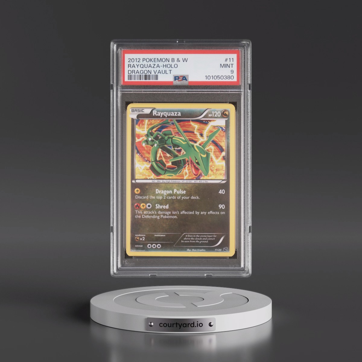 2012 Pokémon Black & White Dragon Vault #11 Rayquaza - Holo (PSA 9 MINT)