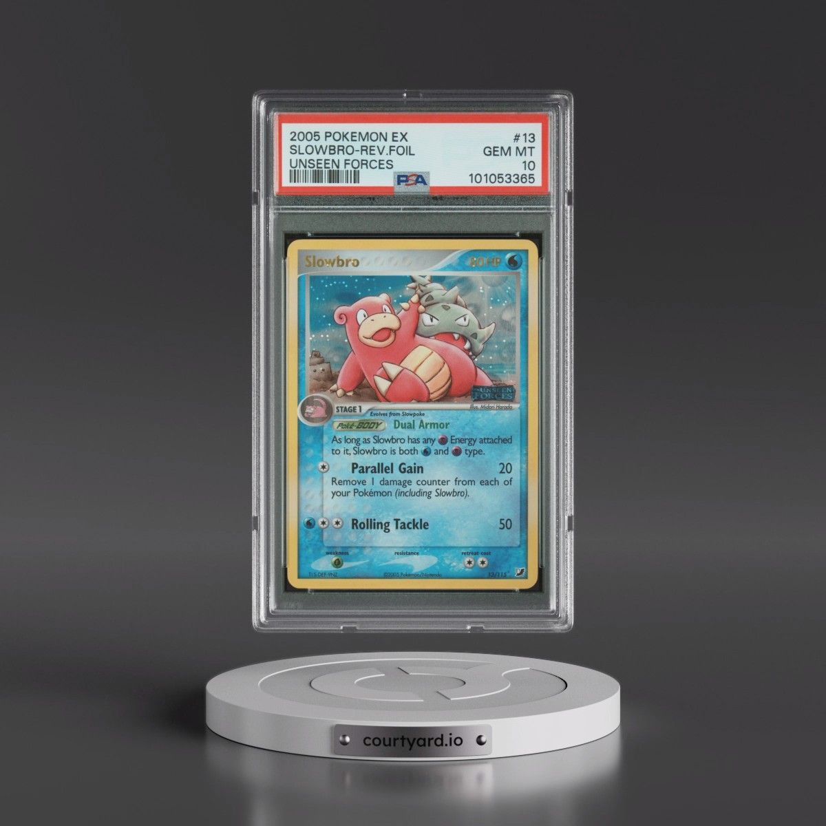 2005 Pokémon EX Unseen Forces #13 Slowbro - Reverse Foil (PSA 10 GEM MINT)
