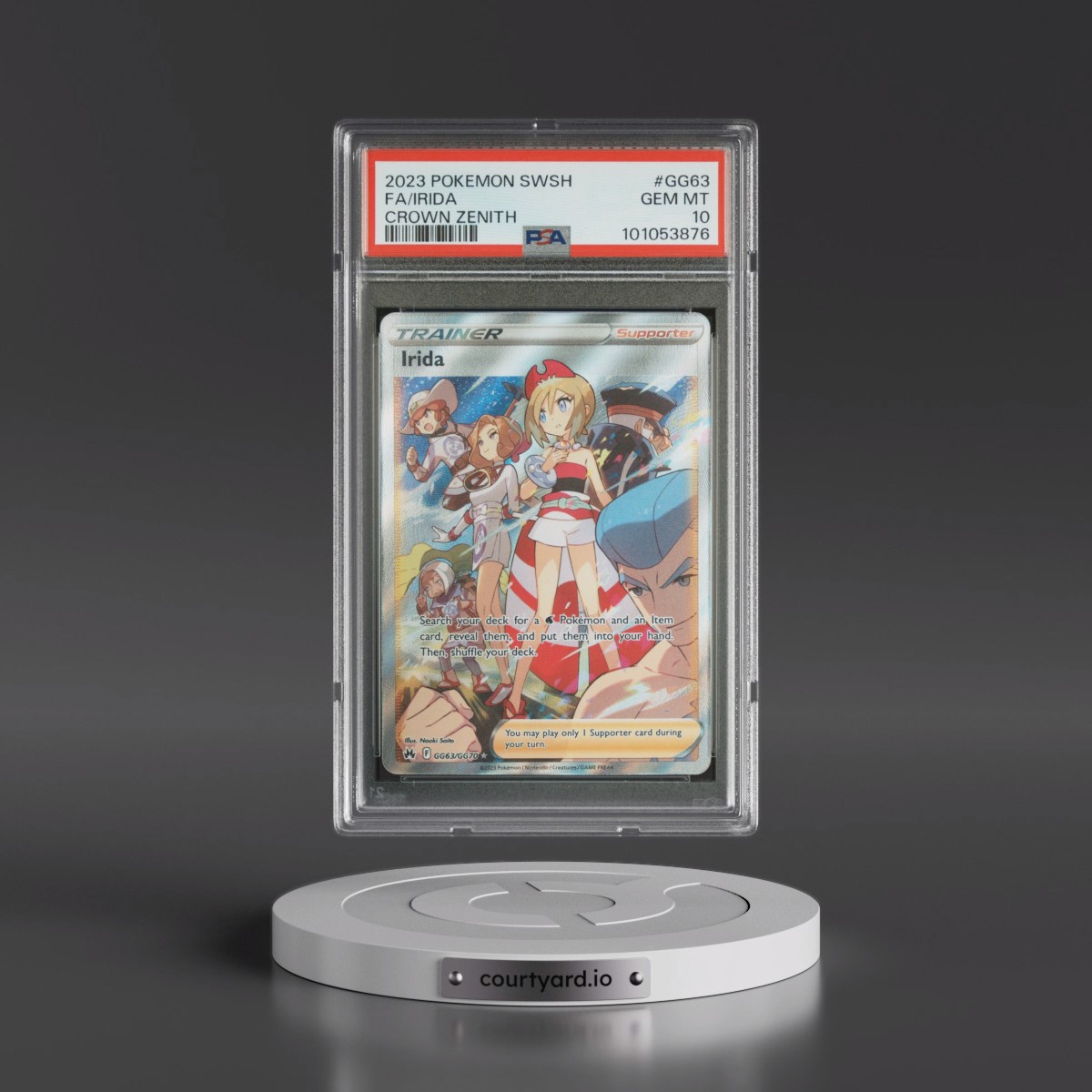 2023 Pokémon Sword and Shield Crown Zenith #GG63 Irida - Full Art (PSA 10 GEM MINT)